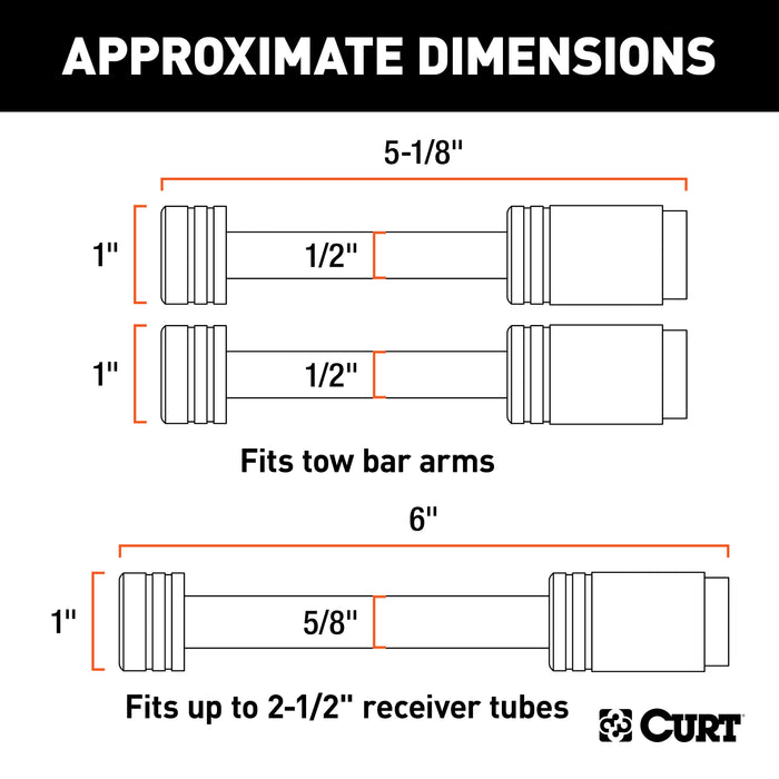 CURT Rambler RV Tow Bar Lock Set, 3-Pack, Keyed-Alike Model 70005