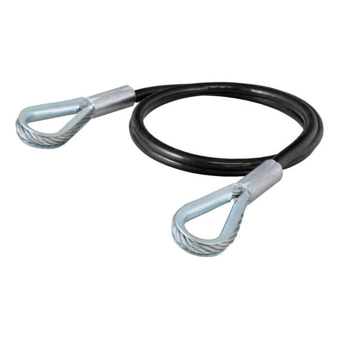 CURT Replacement 36 x 3/8-Inch Diameter Vinyl-Coated Tow Bar Base Plate Safety Cable, 7,500 Pounds Model 70007
