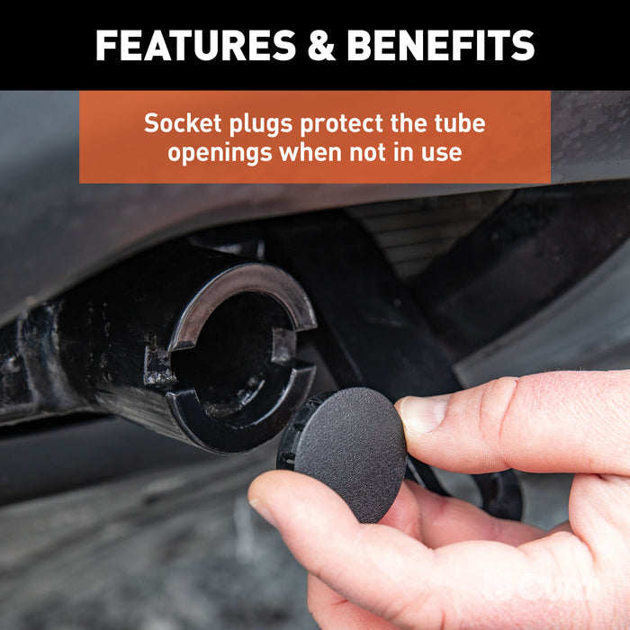 CURT Custom Tow Bar Base Plate Brackets for Dinghy Towing, Fits Select Jeep Cherokee Model 70103