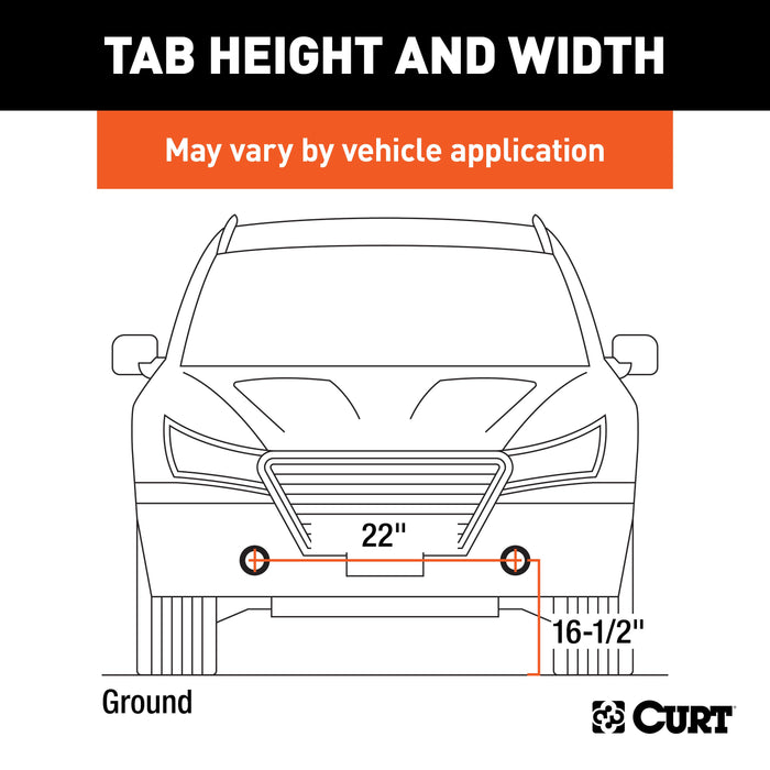 CURT Custom Tow Bar Base Plate Brackets for Dinghy Towing, Fits Select Ford Explorer Model 70114