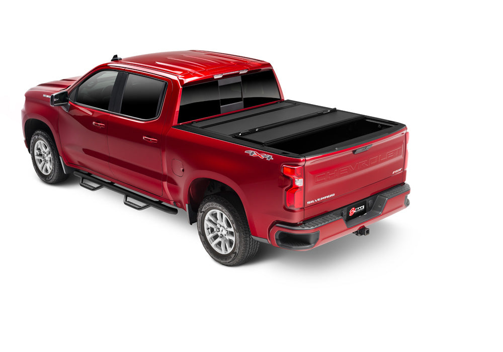 BAK BAKFlip MX4 Hard Folding Truck Bed Cover - Matte Finish - 2019-2023 (New Body Style) GMC Sierra (with CarbonPro Bed) 5' 9" Bed Model 448135