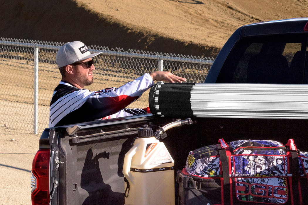 BAK Revolver X2 Hard Rolling Truck Bed Cover - 2007-2021 Toyota Tundra 6' 6" Bed with Deck Rail System without Trail Special Edition Storage Boxes Model 39410T