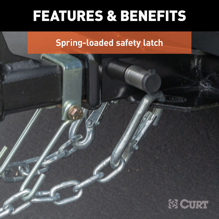CURT Snap Hook Trailer Safety Chain Hook Carabiner Clip, 7/16-Inch Diameter, 5,000 lbs Model 81277