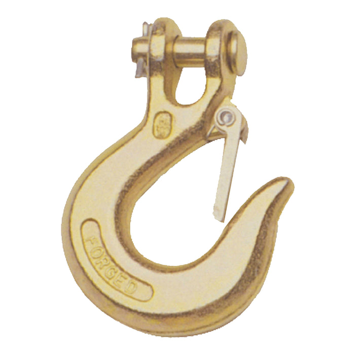 CURT 1/4-Inch Forged Steel Clevis Slip Hook with Safety Latch, 7,800 lbs, 1/2-In Opening, 1/4" Pin Model 81900