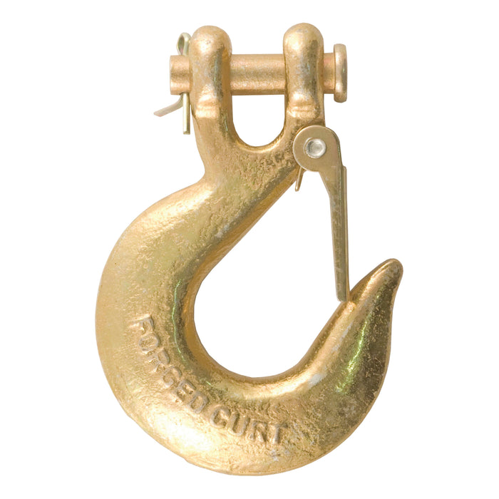 CURT 3/8-Inch Forged Steel Clevis Slip Hook with Safety Latch, 24,000 lbs, 1-In Opening, 3/8" Pin Model 81960