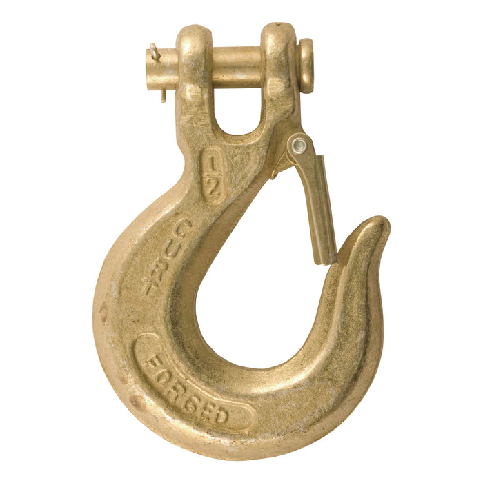 CURT 1/2-Inch Forged Steel Clevis Slip Hook with Safety Latch, 48,000 lbs, 1-1/4-In Opening, 1/2" Pin Model 81980