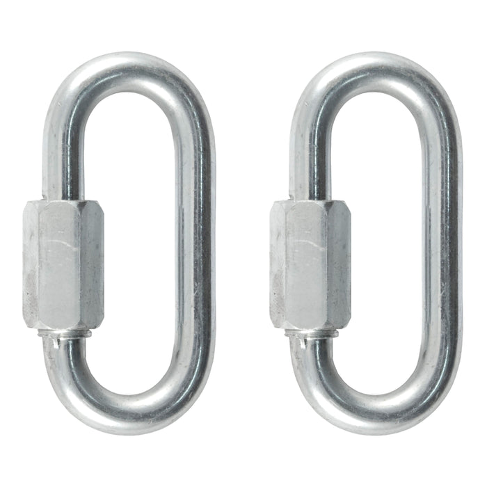 CURT Threaded Quick Link Trailer Safety Chain Hook Carabiner Clips, 5/16-Inch Diameter, 1,760 lbs., 2-Pack Model 82903