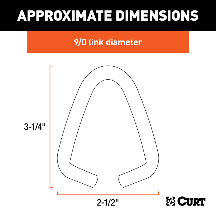 CURT 9/0 Raw Steel Joining Link Model 82940