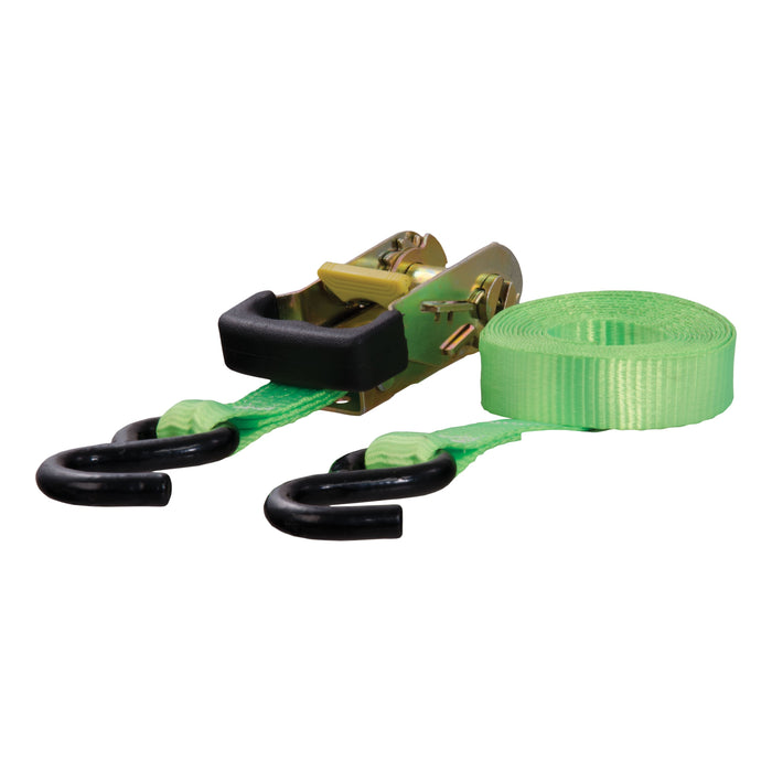 CURT 1-Inch x 16-Foot Lime Green Nylon Ratchet Strap, 3,300 lbs. Break Strength Model 83027