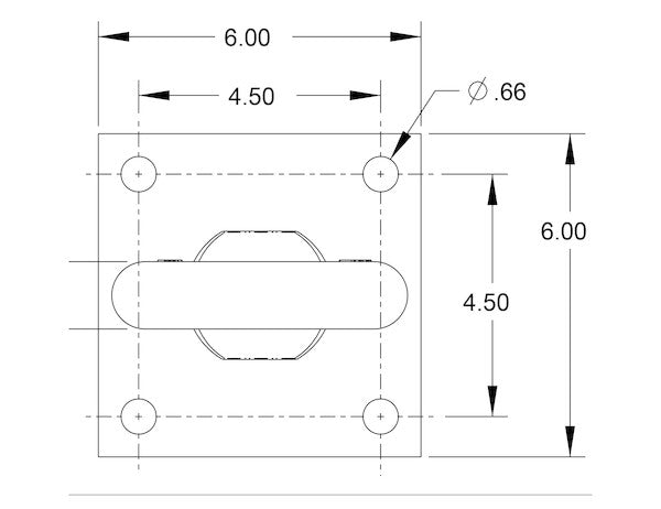 Buyers Products 4 Bolt Mount Drawbar Model BDB125015W