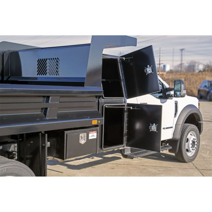 Buyers Products 55X48X85 Black Steel L-Pack Backpack Truck Box With Offset Floor BP855548B