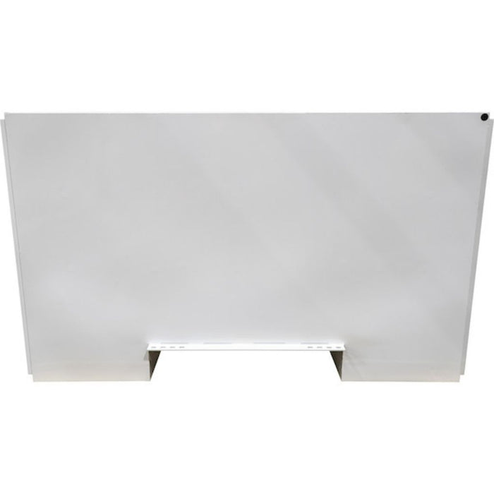 Buyers Products 57X24X96 Inch Straight Side White Steel Backpack Truck Box - 11.26 Inch Offset Floor BP965724W