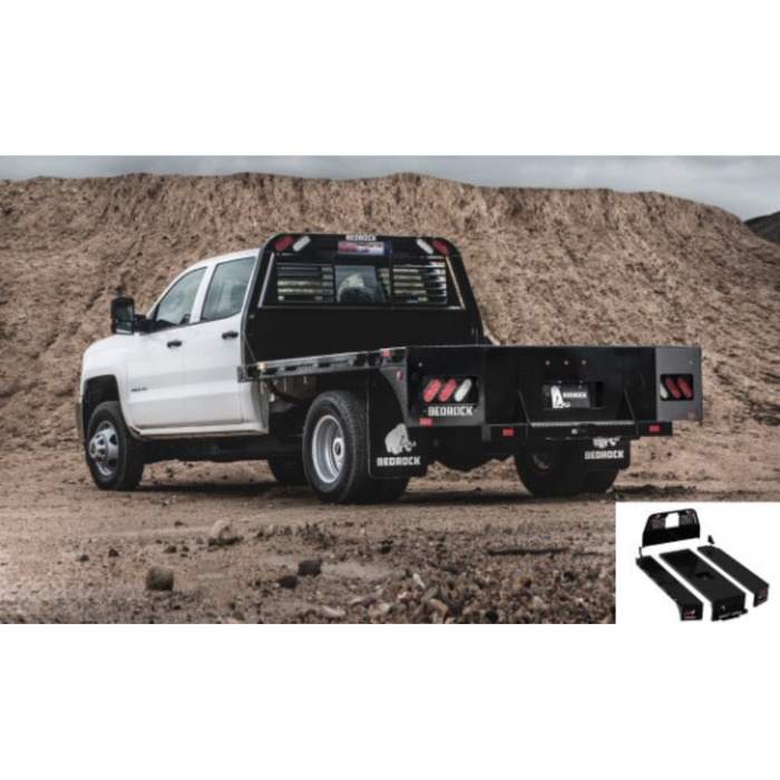 Bedrock Quad Diamond Series Flatbed 2001-Current Sierra Silverado 2500 3500 8'6" Long Bed Single Rear Wheel Model G8SD