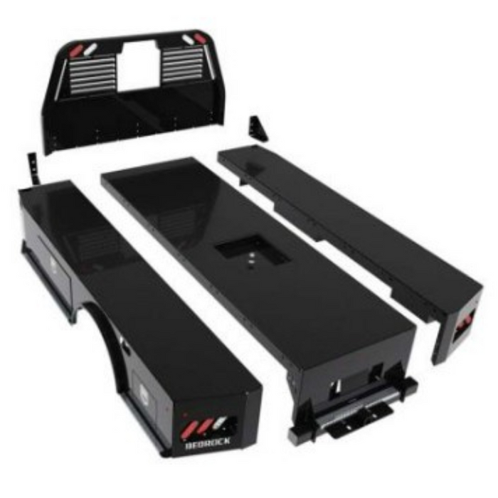 Bedrock Quad Granite Series Flatbed 2001-Current Sierra Silverado 2500 3500 8'6" Long Bed Single Rear Wheel Model G8SG