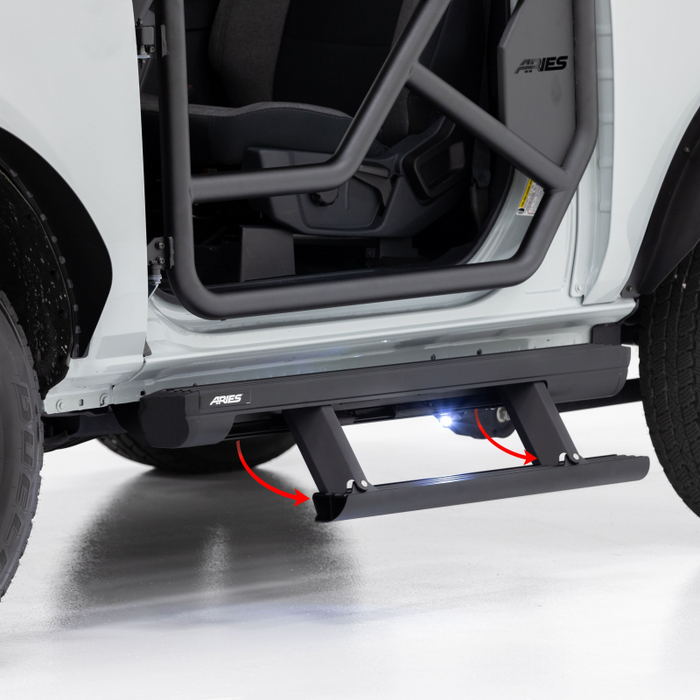 ARIES ActionTrac 48.75" Powered Running Boards, Select Ford Bronco 2-Door Model 3034472