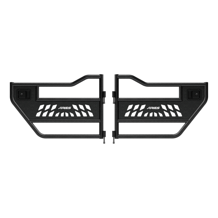 ARIES Jeep Wrangler JL, Gladiator Aluminum Rear Tube Doors Model 2500200