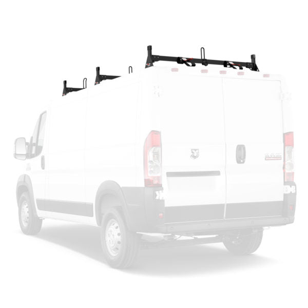 Vantech 3-Bar Black Steel Bolt-On Ladder Rack System RAM ProMaster 2013-current Model H1343B