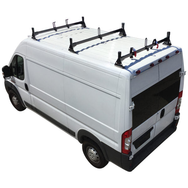 Vantech 3-Bar Black Steel Bolt-On Ladder Rack System RAM ProMaster 2013-current Model H1343B