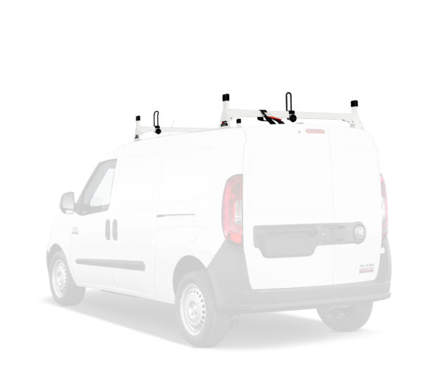Dodge Promaster Promaster City Roof Rack Vantech 2-Bar White Steel