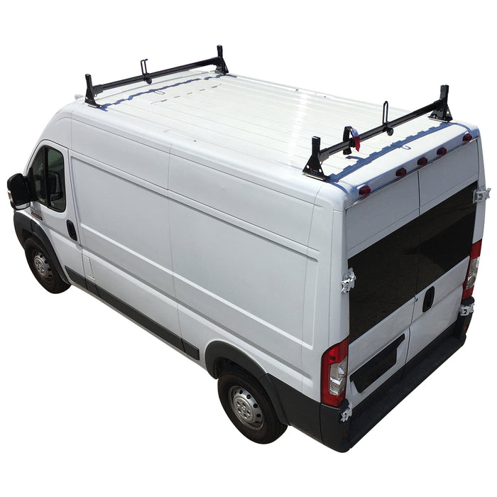 Vantech 2-Bar Black Aluminum Bolt-On Ladder Rack System RAM ProMaster 2013-current Model H1352B
