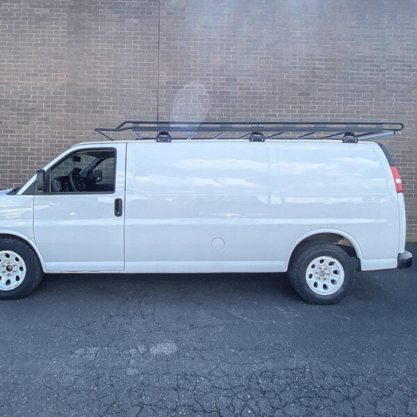 Vantech Black Aluminum Clamp-On Cargo Rack System Chevrolet Express 19 ...