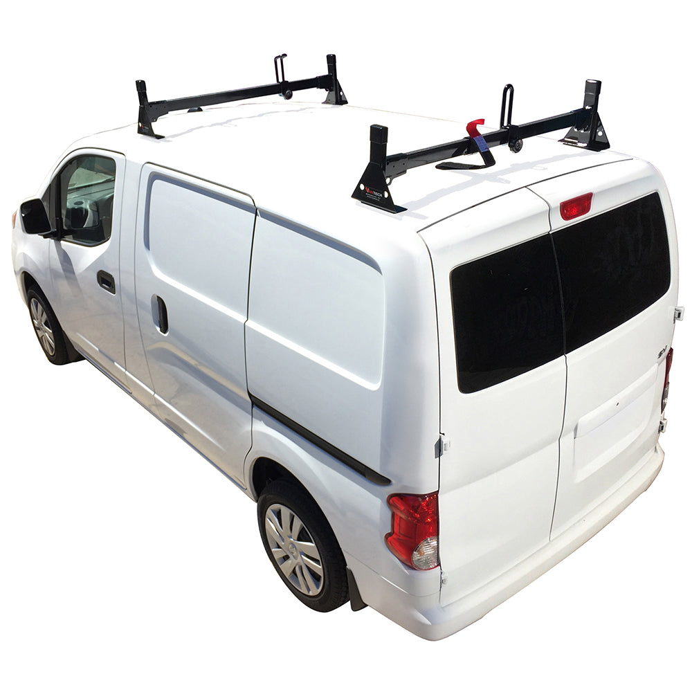 Vantech 2-Bar Black Steel Ladder Rack System Nissan NV200 2014-2021 Mo ...