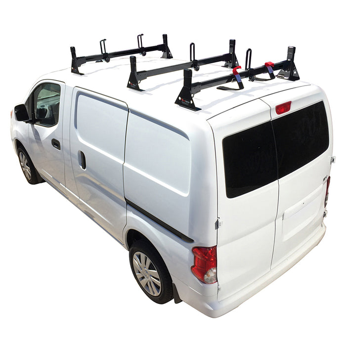 Vantech 3-Bar Black Steel Ladder Rack System Nissan NV200 2014-2021 Mo ...