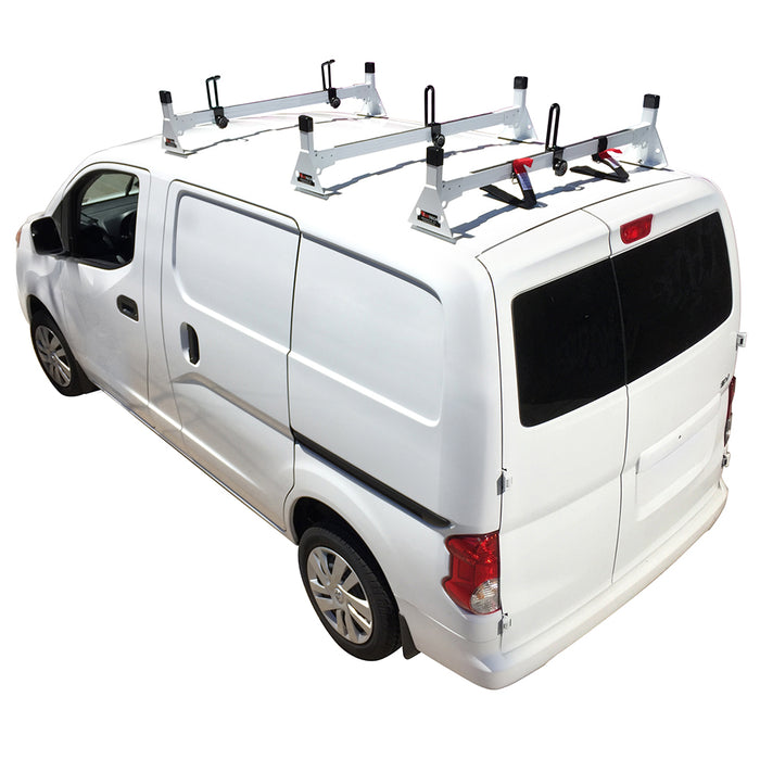 Vantech 3-Bar White Steel Ladder Rack System Nissan NV200 2014-2021 Mo ...