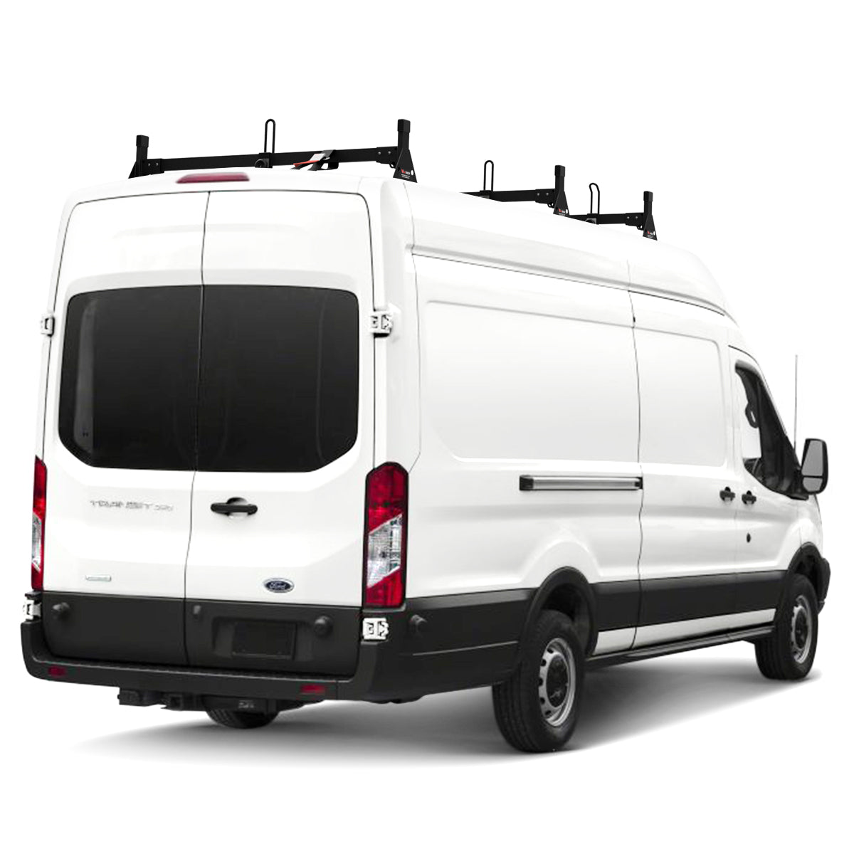 Vantech 3-Bar Black Aluminum Bolt-On Ladder Rack System Ford Transit 2 ...