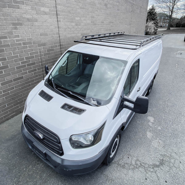 Vantech Black Aluminum Bolt-On Cargo Rack System Ford Transit 2015-cur ...