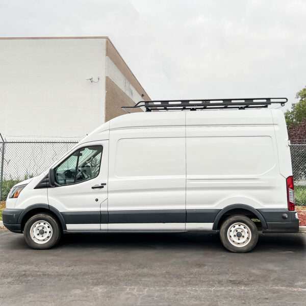 Vantech Black Aluminum Bolt-On Cargo Rack System Ford Transit 2015-cur ...
