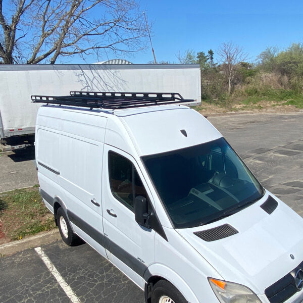 Vantech Black Aluminum Cargo Rack System Mercedes Sprinter 2007-curren ...
