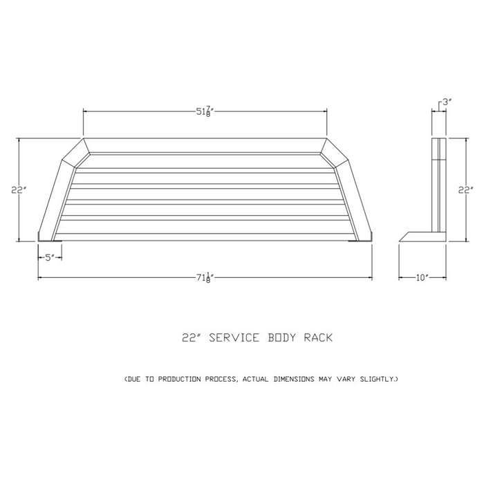 Magnum 22 Inch Service Body Headache Rack With Lights MGM22SBL