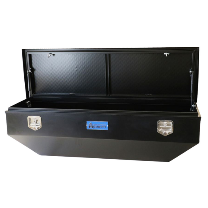 Merritt Chest Tool Box 19x20x62 Tapered Front and Ends Smooth Aluminum Box Diamond Plate Lid