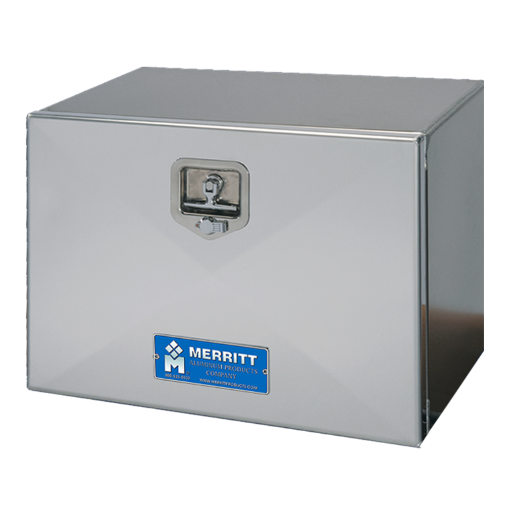Red Smooth Box Merritt Saddle Box With Step 23.5”H x 28.5”D x 12”W Smooth Aluminum Do ...