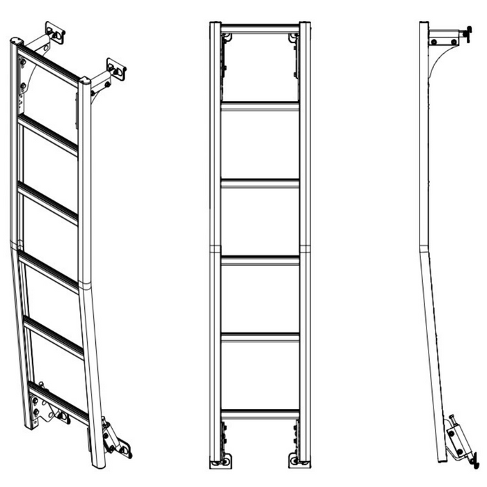 Prime Design Aluminum Rear Access Ladder for RAM ProMaster Low Roof AAL-8012