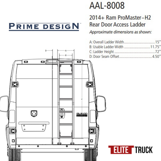 Promaster discount rear ladder