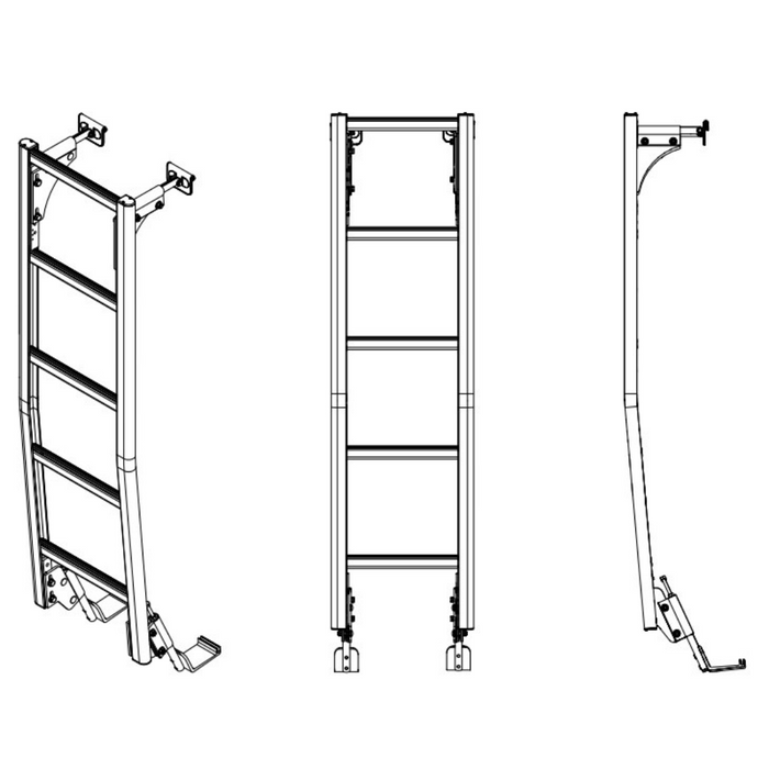 Prime Design Aluminum Rear Access Ladder for Ford Transit Low Roof AAL-8010