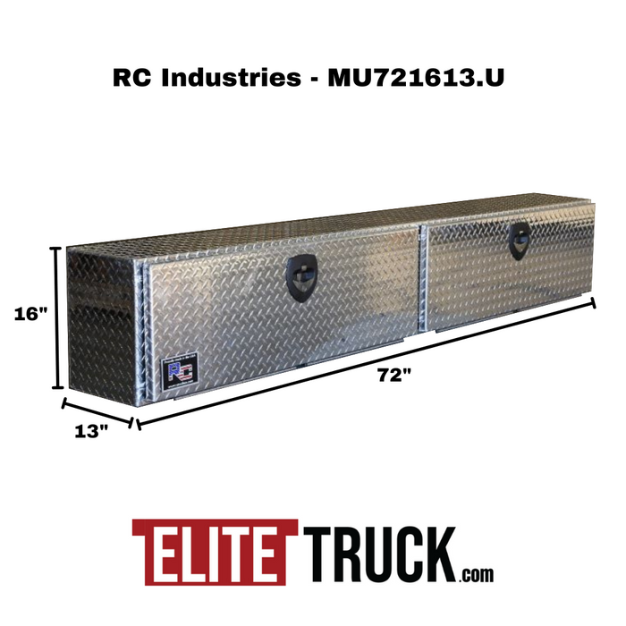 RC Industries Top Mount M-Series Tool Box Diamond Tread Aluminum 72"x16"x13" Model MU721613.U