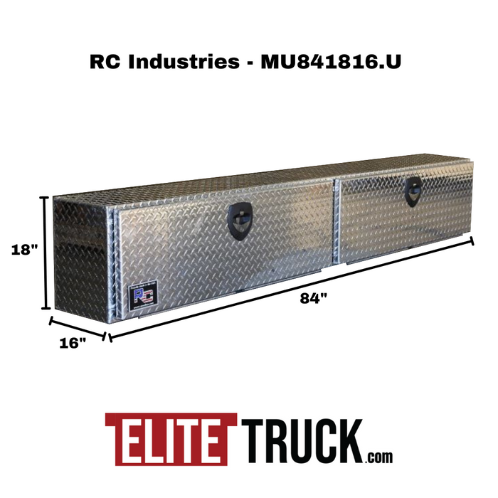 RC Industries Top Mount M-Series Tool Box Diamond Tread Aluminum 84"x18"x16" Model MU841816.U
