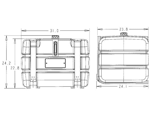 Buyers Products 50 Gallon Side-Mount Polymer Reservoir Model SMR50P