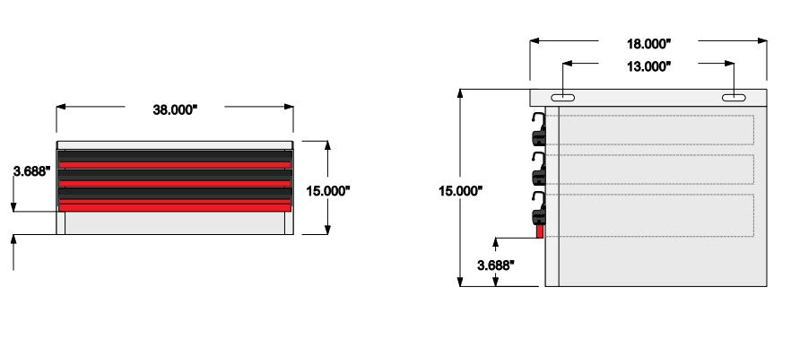 CTech CM Truck Bodies Service Body Drawer Unit 38w x 15h x 18d 9451376