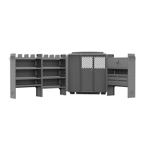 Holman Telecom Van Package 60" H Shelves Ram ProMaster 118" & 136" WB Low/High Roof Model 44PMS