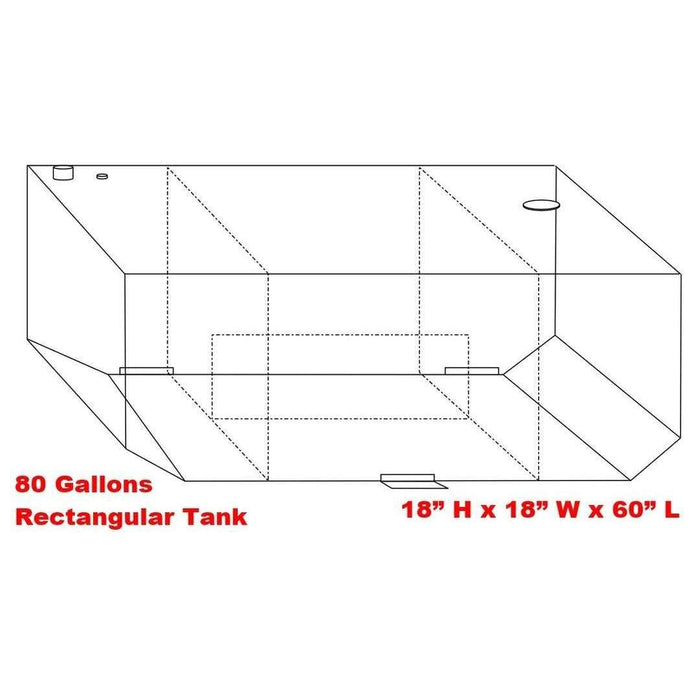 ATTA 80 Gallon Rectangular Transfer Tank AT80RTF