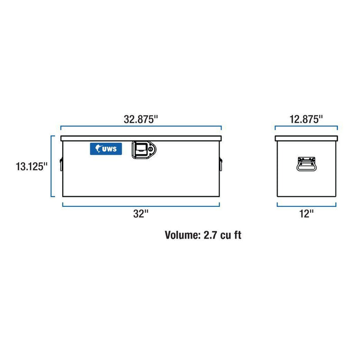 UWS 32" ATV Tool Box Bright Aluminum Model EC20001