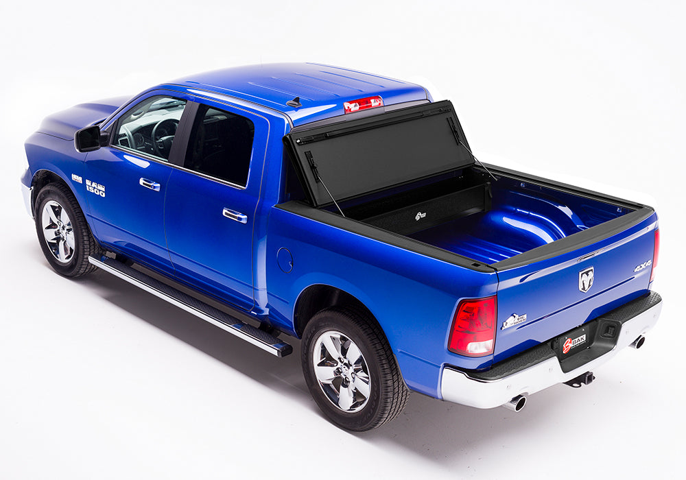 BAK BAKFlip MX4 Hard Folding Truck Bed Cover - Matte Finish - 2002-2018 (2019-2023 Classic) Ram 1500/2003-2023 2500/3500 8' Bed without RamBox Model 448204
