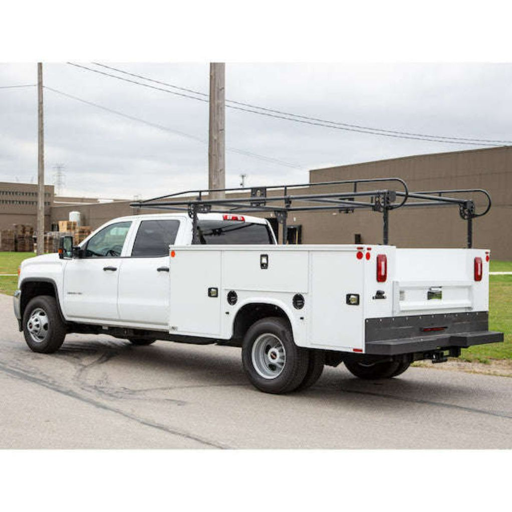 Service Body Side Ladder Rack Buyers Products Service Body Ladder Rack 13-1/2 Ft Black Steel Model 1 ...