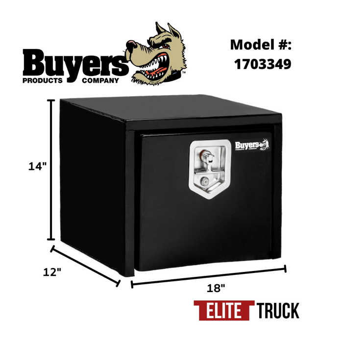 Products Buyers Products 14x12x18 Inch Black Steel Underbody Truck Box 1703349 Dimensions