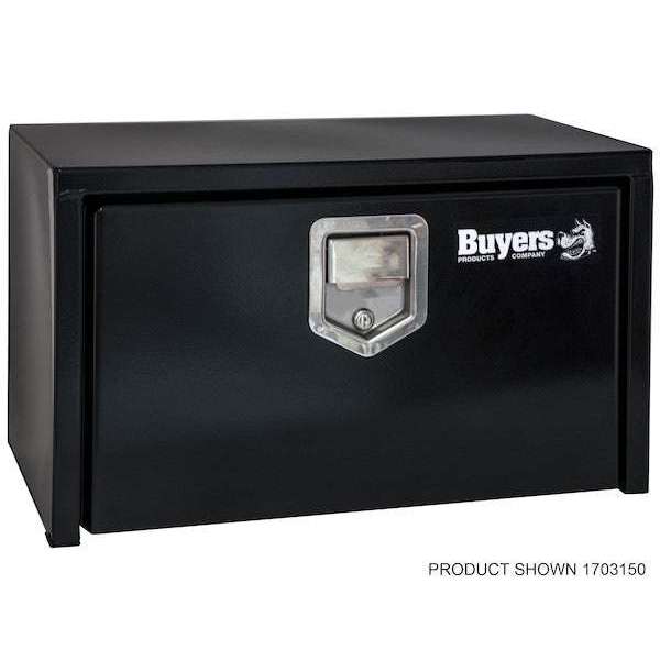Buyers Products 14x12x24 Inch Black Steel Underbody Truck Box With Paddle Latch 1703150