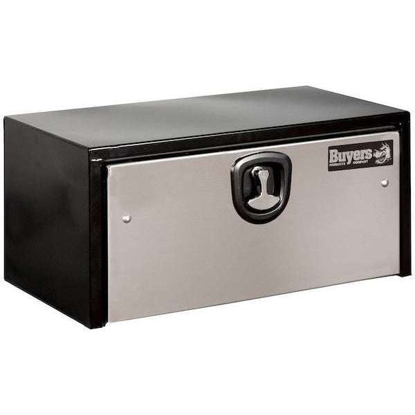 Buyers Products 14x16x36 Inch Black Steel Underbody Truck Box With Stainless Steel Door 1703705